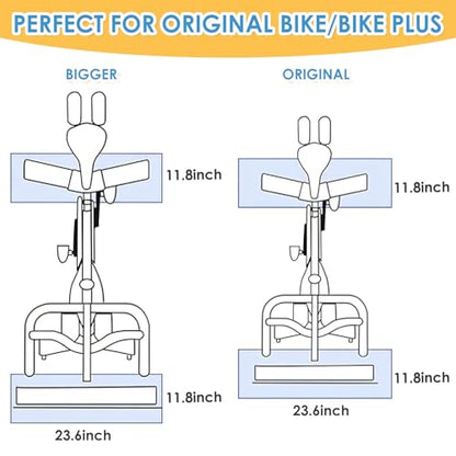 2PCS Exercise Bike Mat, Non-Slip Exercise Bike Mat for Floor for Rowing Machine and Stationary Spin Bike