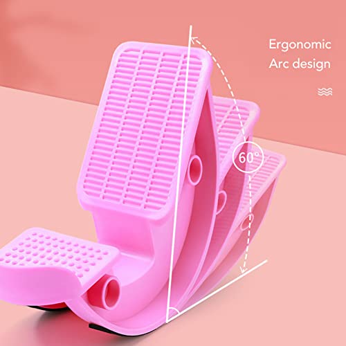 Slant Board Calf Stretcher, Ankle and Foot Incline Board for Stretching, ABS Material with Non Slip Surface, Home Gym and Fitness Accessory, 2 Packs - color: Roseate