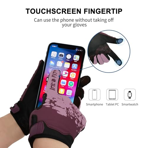 Cycling Gloves for Bike Riding Running MTB - color: Purple, size: Medium