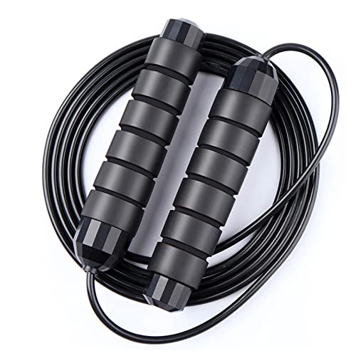 Redify Jump Rope,Jump Ropes for Fitness for Women Men and Kids,Speed Jumping Rope for Workout with Ball Bearings,Adjustable Skipping Rope for Exercise&Slim Body at Home School Gym - color: Black