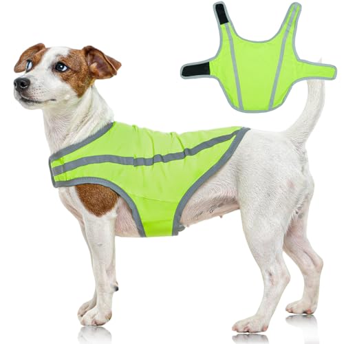 FUAMEY Reflective Dog Vest for Small Dogs,Dog Hunting Vest High-Visibility - color: Green, size: Small