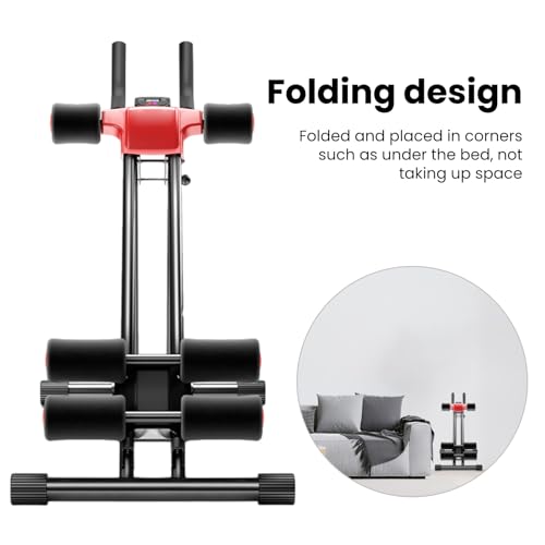 Abdominal Roller,Adjustable Ab Workout Equipment,Ab Machine Full Body Workout for Home Gym,Strength Training Exercise Equipment,Foldable Waist Trainer Suitable for Beginner Speed Up Core