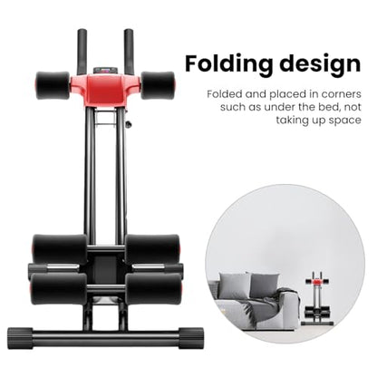 Abdominal Roller,Adjustable Ab Workout Equipment,Ab Machine Full Body Workout for Home Gym,Strength Training Exercise Equipment,Foldable Waist Trainer Suitable for Beginner Speed Up Core