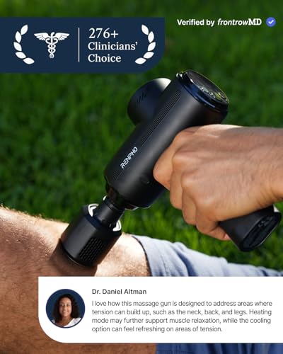 RENPHO Active Thermacool 2 Massage Gun with Heat and Cold, Fathers Day Dad Gifts [2026 Upgraded] Handheld Percussion Deep Tissue Neck Back Muscle Massager, FSA Approved Gift for Men Women Athletes HSA - color: Classic Black