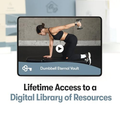 Dumbbell Transformation Journal & Elevate Exercise Cards Home Workout - style: Hardcover Journal, and Exercise Cards