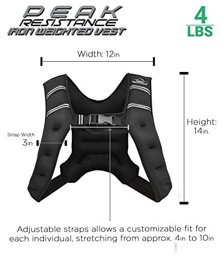 "Aduro Sport Weighted Vest Workout Equipment, 4lbs/6lbs/12lbs/20lbs/25lbs/30lbs Body Weight Vest for Men, Women, Kids"