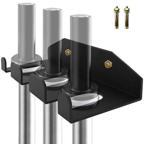 Barbell Storage Rack, Vertical Hanging Barbell Rack, Heavy Duty Wall Mounted Barbell Holder, Olympic Wall Mount Barbell Holder Space Saving Bar Holder Suitable for Garage, Gym, Home Fitness