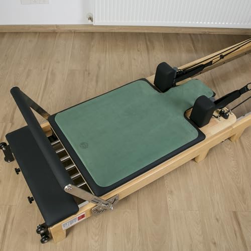 Echome Non-Slip Pilates Reformer Mat with Mesh Bag – Sweat-Wicking, Lightweight, Fits Balanced Body/Merrithew/Aeropilates (38"x22") - color: Silent Deepwood