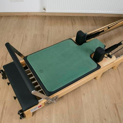 Echome Non-Slip Pilates Reformer Mat with Mesh Bag – Sweat-Wicking, Lightweight, Fits Balanced Body/Merrithew/Aeropilates (38"x22") - color: Silent Deepwood