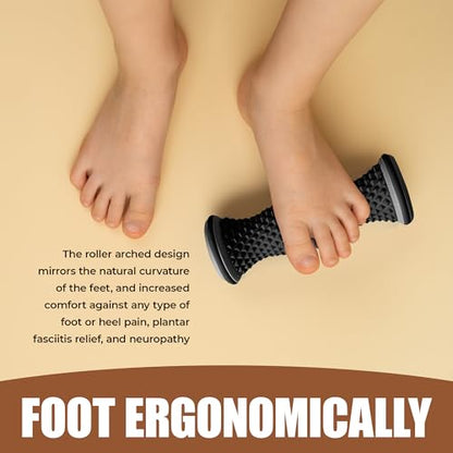 Foot Massager Roller - Portable Arch & Plantar Fasciitis Relief Tool - Deep Tissue Muscle Massage Roller for Feet,Carf, Heel Pain