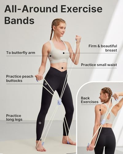 YOTTOY Cross Resistance Band for Full Body Workout,Elastic Exercise Bands for Legs,Arms,Glutes,Stretch Bands for Exercise,Yoga Straps for Stretching, Booty Bands for Home Gym