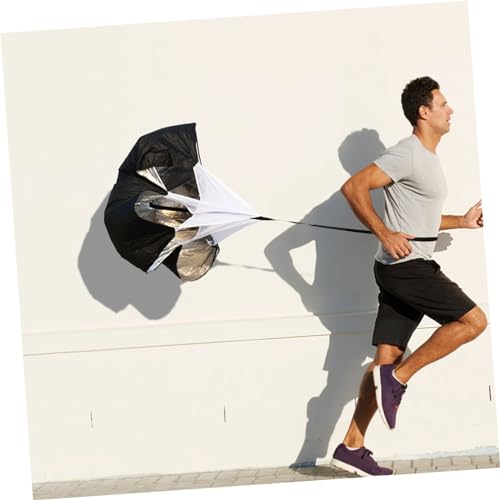 balacoo Resistance Parachute for Speed Training – Adjustable Drag Chute for Sprinting and Running Exercises Black for Football and Athletic Performance
