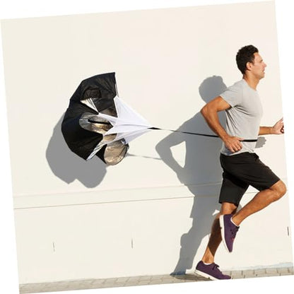 balacoo Resistance Parachute for Speed Training – Adjustable Drag Chute for Sprinting and Running Exercises Black for Football and Athletic Performance