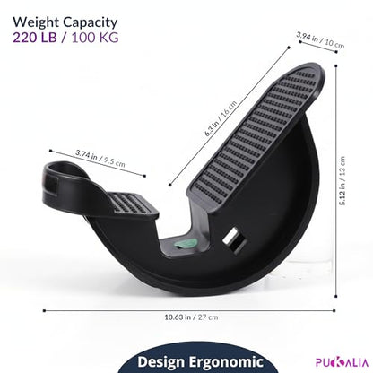 Calf Stretch Board Set of 2 Pieces Foot Rocker for Plantar Fasciitis Relief Achilles Therapy Device Ankle Mobility Balance Tool Non Slip Black Trainer Physical Therapy Equipment Leg Slant Stretcher