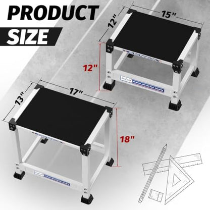 GanFindX Steel Plyo Box, 17×13 Inch Surface Metal Plyometric Jumping Box - color: White