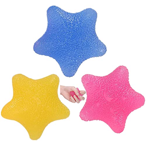 3 Pack Star Shape Finger Exerciser, Hand Grip Strengthener Trainer