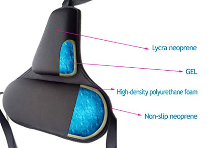 FOMI Firm Gel Foam Back Support (14" x 15") Care | Upper Lower Thoracic and Lumbar Support for Car, Home, Office Chair | Promotes Healthy Posture, Sciatica Pain Relief