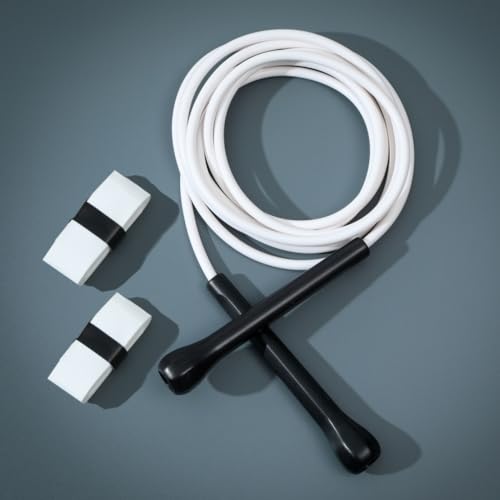 Boxing Jump Rope - Tangle-Free, 16% Heavier than Regular PVC Ropes, Adjustable Length, Hand-Wrapped Anti-Slip Grip Band Included - Ideal Skipping Rope for Boxing Training