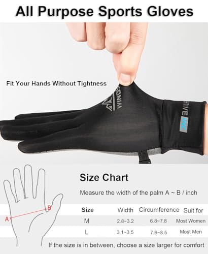 Full Finger UV Protection Gloves - Women & Men, Thin Fishing, Hiking, Cycling, Driving, Gym Gloves - color: Black, size: Medium