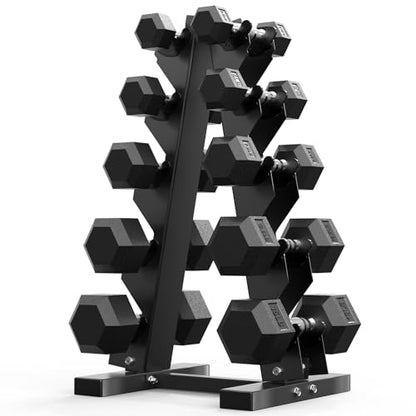 Hex Dumbbell Sets with Rack, 85-560lb Dumbbell Weight Set & Storage Rack - size: 85lb (2.5 , 5, 7.5, 12.5, 15lb)x2& Rack