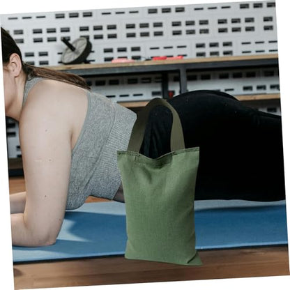 2Kg Weighted Sandbag for Yoga and Fitness Durable Canvas Bag with Handle Empty Design for for Training Dance and Exercise Activities