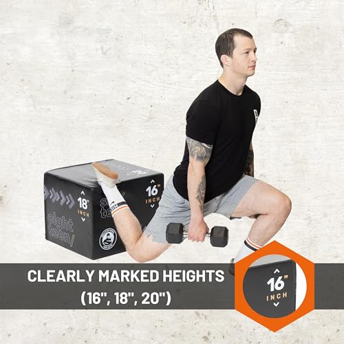 Plyo Box [Bells of Steel] 6-in-1 Foam Box Jumps, Plyometric Boxes, Squats, Step-Ups, Knee-ups, 20in x 24in x 30in and 14in x 16in x 18in
