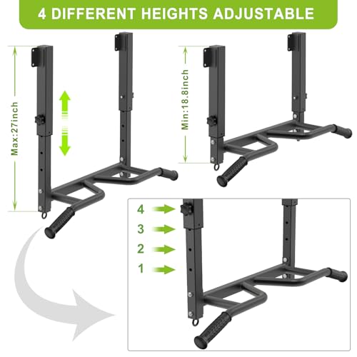 SELEWARE Heavy Duty Welded Pull Up Bar Wall/Joist/Ceiling Mount Chin Up Bar - color: E1: Black Joist Mount Pull Up Bar
