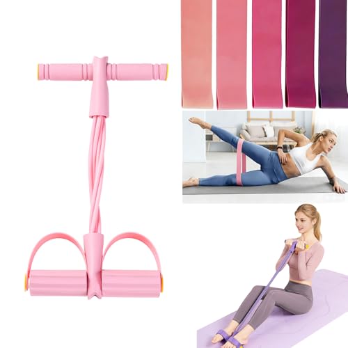 21 Fitness Resistance Bands Set with Pedal System – Resistance Bands & Tube Pedal Resistance Device, Multifunction Tension Rope for Full Body Workout, Exercise Bands for Abs, Fashion Puller for Women