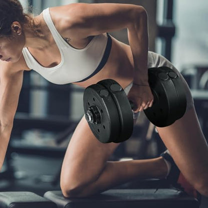 Yaheetech Adjustable Dumbbell Sets Free Weights for Women Men Beginner Dumbbells Changeable Home Gym Apartment Exercise & Fitness Equipment Black - size: 33 pounds