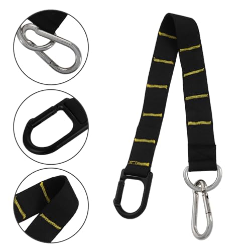 VOSAREA Weighted Sled Pulling Straps Strength Training Harness Adjustable Long Hanging Belt with Spring Buckle for Sled and Resistance Workouts
