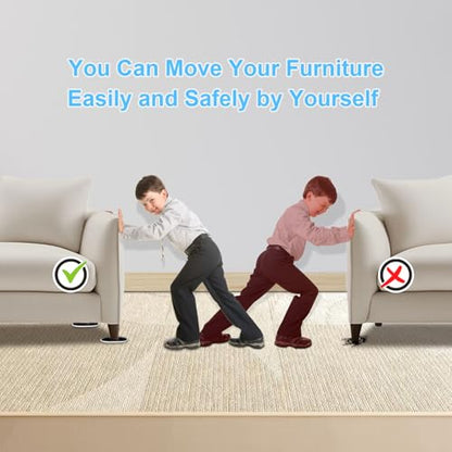 Upgrade Furniture Sliders, Furniture Sliders for Carpets, 4 PCS 5.8*4.3" Moving Pads With Anti-Slip Groove, Oval Furniture Moving Sliders for Easy Move Bed Tables Cabinet Heavy Duty, Protect Carpets - size: 5.8*4.3in Oval 4Pack