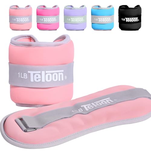 Ankle Weights Wrist Leg Arm Weights for Women Men with Adjustable Straps - color: Light Pink, size: 1LB x 2 （2LB Pair）