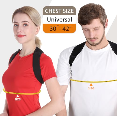 Posture Corrector for both Men and Women, Comfortable Upper and Back Brace, Adjustable Back Straightener Support for Back, Shoulder and Neck