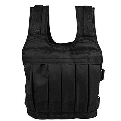 Weight vest, 50 kg high performance exercise Weighted vest Strength training vest Black oxford cloth for weight loss Staying healthy