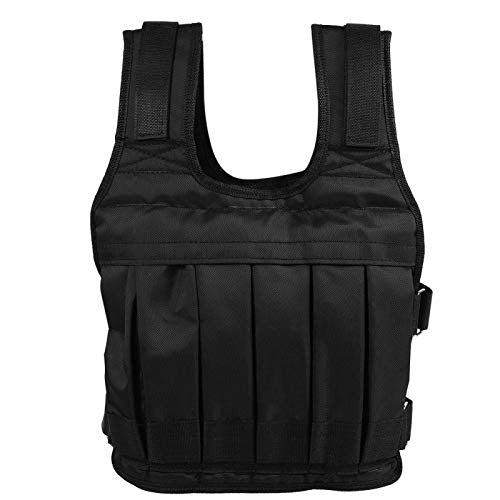 Weight vest, 50 kg high performance exercise Weighted vest Strength training vest Black oxford cloth for weight loss Staying healthy