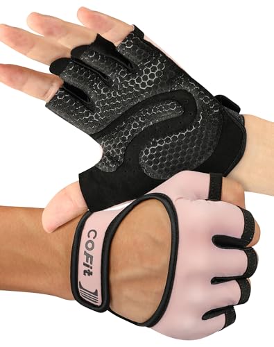 Breathable Workout Gloves, Antislip Weight Lifting Gym Gloves for Men Women, Superior Grip & Palm Protection for Weightlifting, Fitness, Exercise, Training - color: 2. Pink (Backless), size: Medium