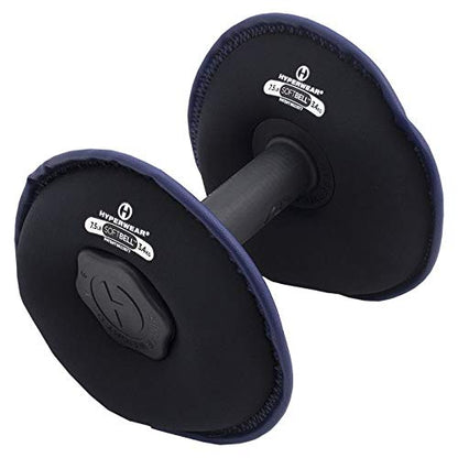 HYPERWEAR SoftBell Adjustable Dumbbells – Soft Neoprene Weight Plates with Easy-Grip Handle, Modular Dumbbell System for Home Gym, Strength & Functional Training (3-40 lbs) - color: (E) 15-Pound | Indigo | Single