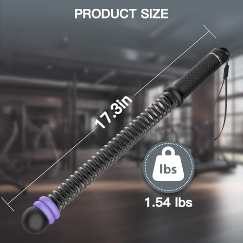 Weighted Ropeless Battle Ropes (2-Pack), Adjustable Resistance and Portable Cordless Battle Ropes for Home Gym with Non Slip Handle, HIIT and Low-Impact Aerobic Training for Men & Women (Purple)