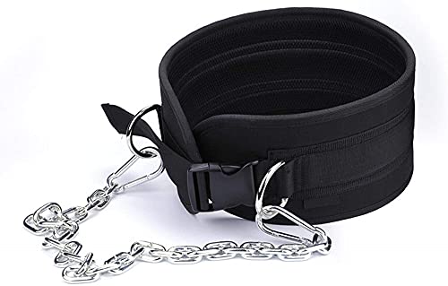 Weighted Bodybuilding Belt, Squat Belt with Chain, Weight Belt for Men and Women, One Size