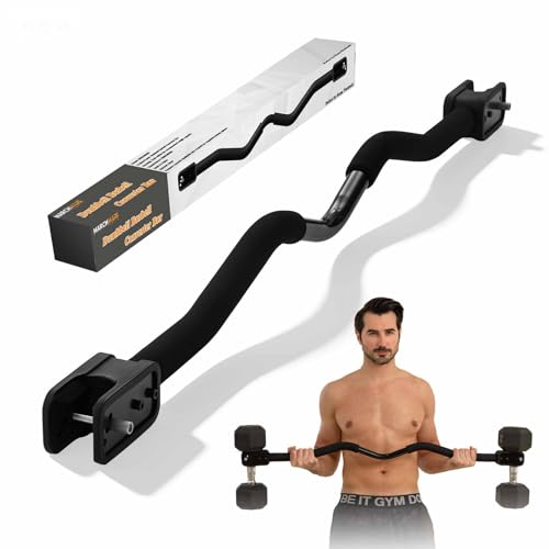 Dumbbell Barbell Converter Bar, Adjustable Dumbbell Bar for Home Gym, Compatible with Most Dumbbells, All-Metal Dumbell to Barbell Converter for Weight Lifting and Strength Training