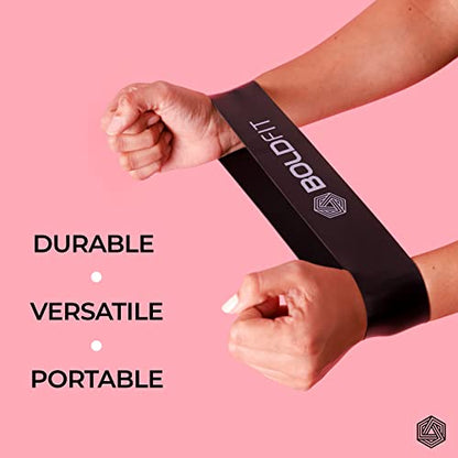 Boldfit Resistance Bands Mini Loop Set, Multicolor, Pack of 5 | Hip Band, Booty Belt, Latex Band, Theraband for Fitness, RMiniloop1