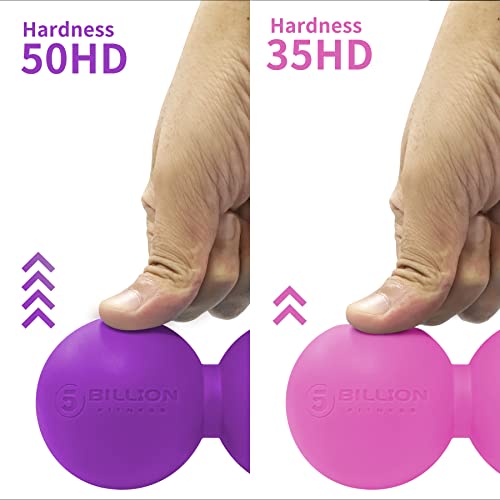 Peanut Massage Ball,Double Lacrosse Ball and Mobility Massage Ball for Physical Therapy - Deep Tissue Massage Tool for Myofascial Release, Muscle Relaxer, Acupoint Massage (Purple) - color: Purple