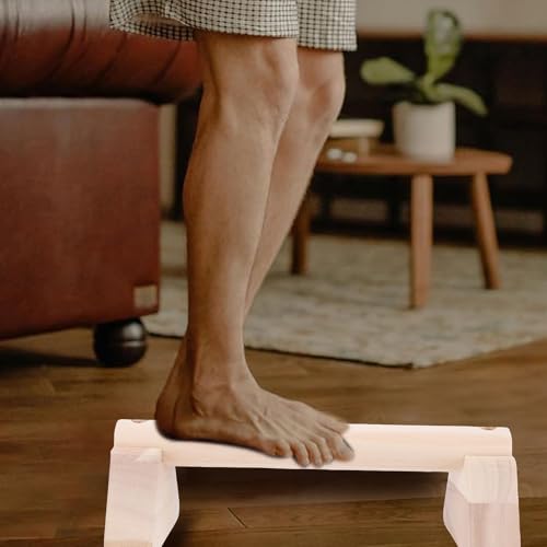 2PCS Wood Push Up Bars with Non Slip Base Pad Exercise Home Workout Equipment Wooden Parallettes Handle Stands Grip for Men Strength Training, Planks Calisthenics - size: 25cm