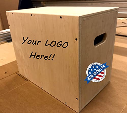 3 in 1 Plyometric Box: 12"x16"x20" Flatpack - Custom Logo Laser Engraved