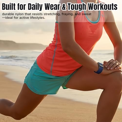 CAMTOVGCA Nylon Loop Compatible with Hume Band, Nylon Replacement Strap, Soft Adjustable Breathable Sport Wristband for Fitness Tracker - color: Blue