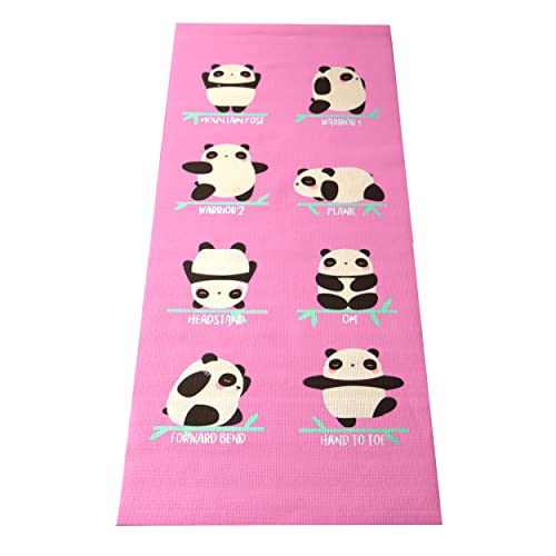Bean Products Yoga Mat for Exercise - Non Slip Thick Comfortable Workout Floor Mat for Adults and Kids - Eco Friendly Foldable Yoga Mat for Yoga, Pilates, Gym and Stretching