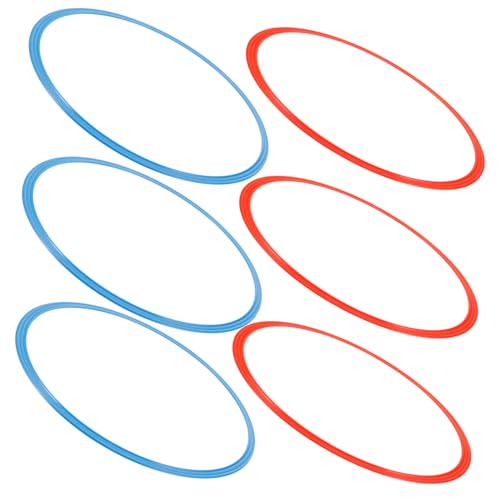 Yardwe 6pcs Soccer Agility Rings Durable Training Equipment for Speed and Footwork for Soccer Football Basketball Agility Drills