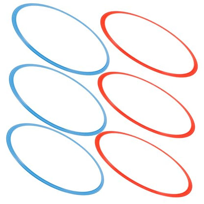 Yardwe 6pcs Soccer Agility Rings Durable Training Equipment for Speed and Footwork for Soccer Football Basketball Agility Drills