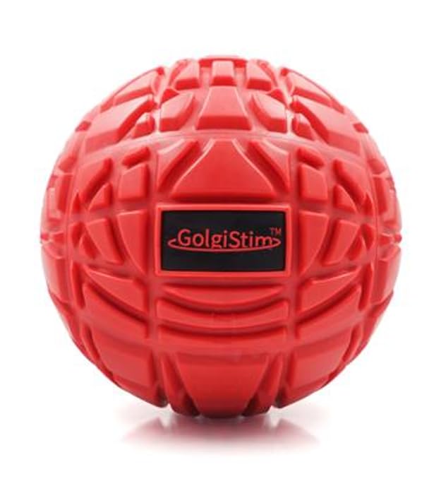 Large Trigger Point Massage Ball - 3.1 Inch Hard Rubber Therapy Ball for Myofascial Massage - Deep Tissue Massager for Myofascial Release and Pressure Point Recovery (Red (Medium)) - color: Red (Medium)