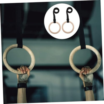 Mikikit Gymnastics Wooden Training with Adjustable Buckle and Straps for Home Gym Strength Training Versatile Calisthenics Equipment for Indoor Workouts